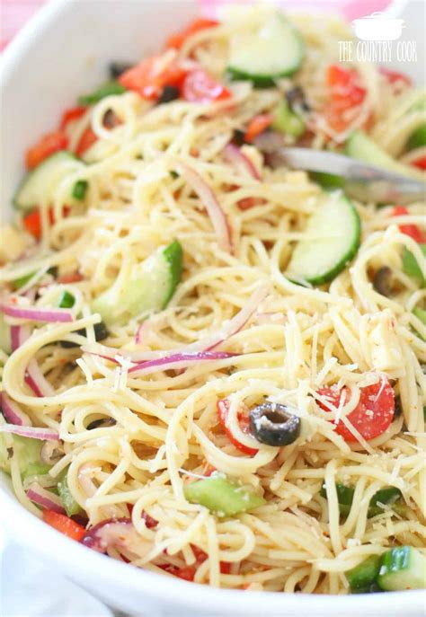 Italian Pasta Cold Spaghetti Salad Easy Cold Pasta Salad With Italian