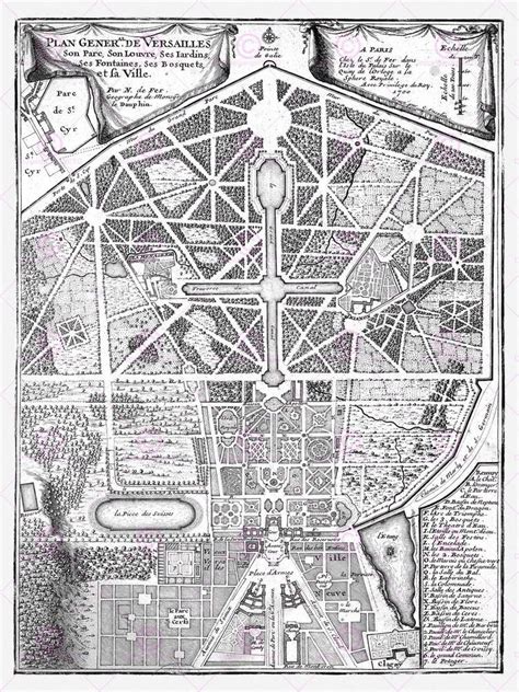 Collection by louise boisen schmidt. Details about MAP ANTIQUE PALACE PLAN DE FER VERSAILLES PARK GARDENS LARGE PRINT POSTER LF1363 ...