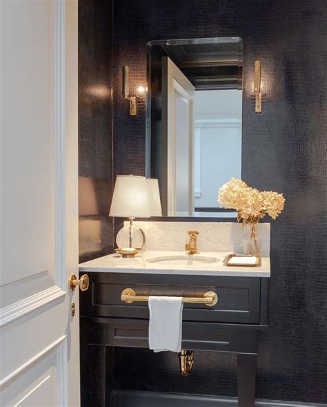 Jp Interiors On Instagram A Moody Navy Blue Powder Room That Will