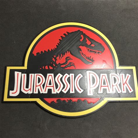 Jurassic Park Logo Wall Plaque 3d Model 3d Printable Cgtrader