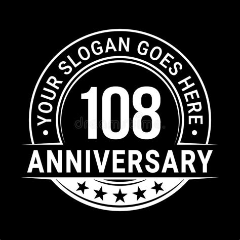 108 Years Anniversary 108th Anniversary Logo Design Template Vector