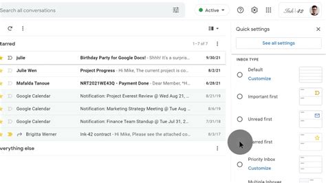 How To Change Your Inbox Layout In Gmail Youtube