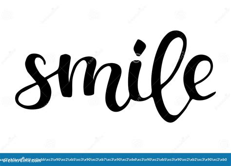 Vector Hand Sketched Sign With Smile Handwritten Phrase Modern