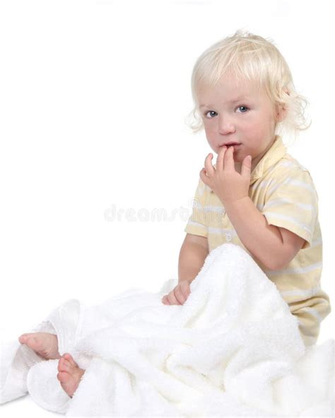 Curious And Timid Little Baby Boy Stock Photo Image Of Youth