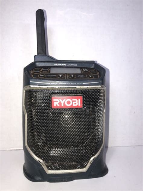 Ryobi One 18v Portable Jobsite Radio P741 Amfm Mp3 Digital Tuning Aux