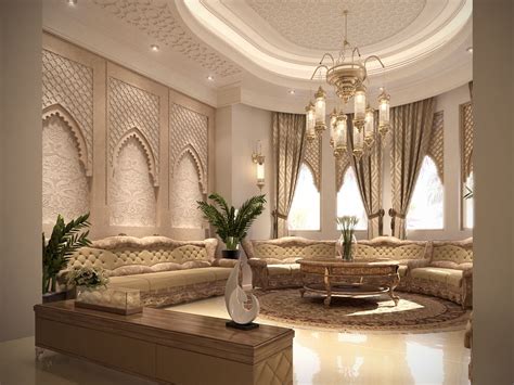 Islamic Interior Villa Qatar On Behance Luxury House Interior Design