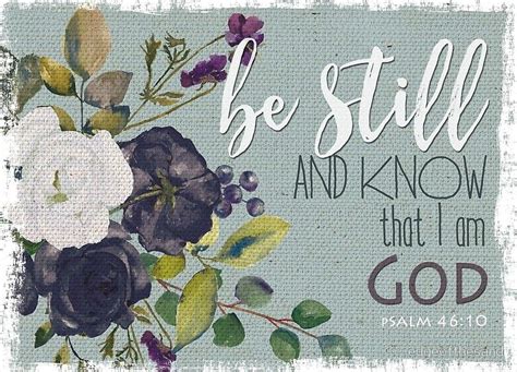 Be Still And Know Bible Verse Watercolour Flower Painting Framed