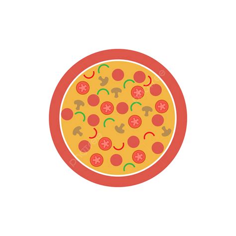 Pizza Flat Vector Art Png Flat Pizza Template Png Cafe Cheese