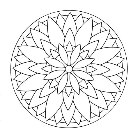 Colors can attract and fascinate kids more easily. Simple mandala 3 | Mandalas Coloring pages for kids to ...