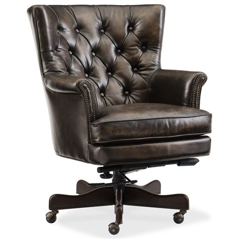 Hooker Furniture Executive Seating Theodore Leather Home Office Chair With Tufted Back Stoney
