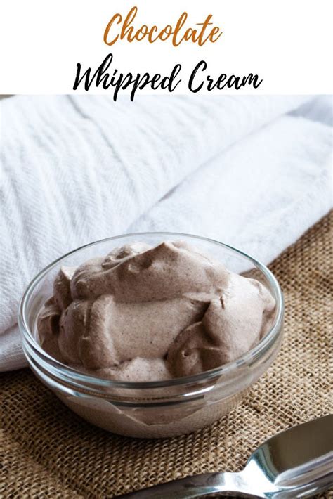 Chocolate Whipped Cream Recipe Chocolatewhippedcream