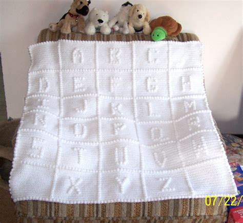 Abc Baby Blanket Custom Order Hand By Skiesofearlymorning On Etsy