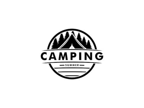 premium vector camp logo design tent camping logo vector template