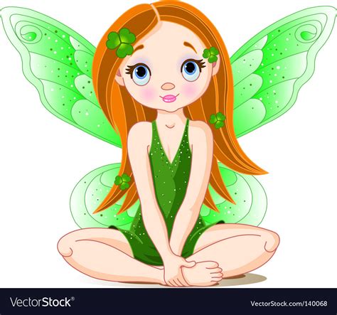 St Patricks Day Fairy Royalty Free Vector Image