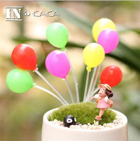 Kawaii Micro Landscape Decor Plastic Balloon Anime Toys Fairy Garden