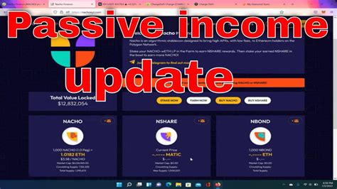 Passive Income Update On Nacho Finance Youtube