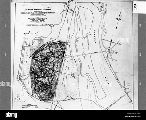 Map Of Arlington National Cemetery Stock Photo Alamy
