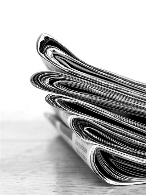 Newspaper Old Stacks For Current Events Stock Image Image Of News