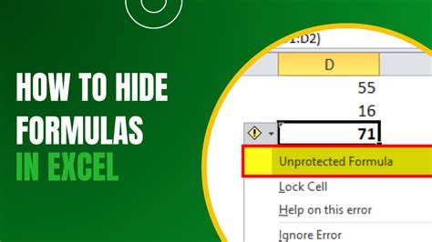 How To Hide Formulas In Excel A Step By Step Guide Earn And Excel