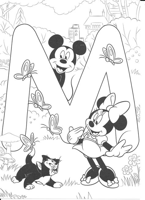 Disney Alphabet Coloring Page