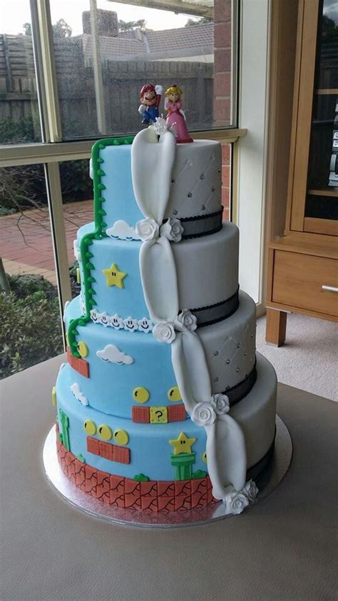 Mario And Peach Themed Wedding Cake For Every Couple Being Still A