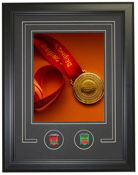 Beijing 2022 Olympics Framed Gold Medal Photo W Opening And Closing