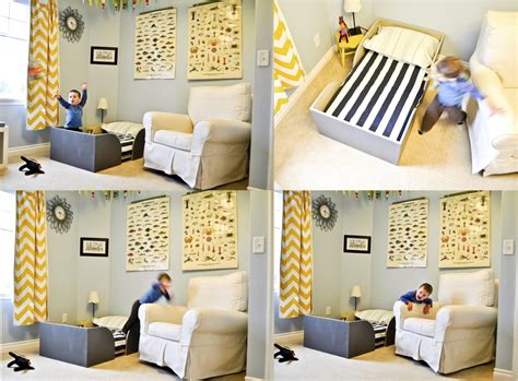Bunk beds are great to save bedroom space with 2 or more person. Chris and Sonja - The Sweet Seattle Life: DIY Toddler Bed