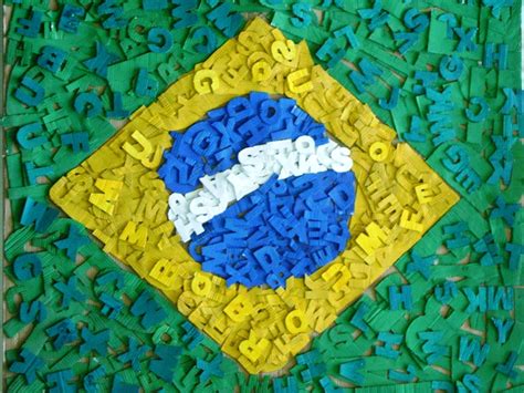 Pin De Tondo Alves Em Na Escolanossa Arte Bandeira Do Brasil