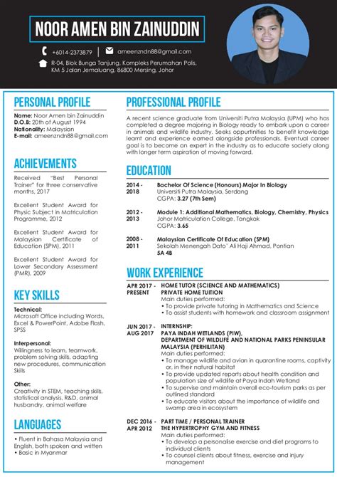 Professionally written and designed resume samples and resume examples. Contoh Resume Fresh Graduate Malaysia