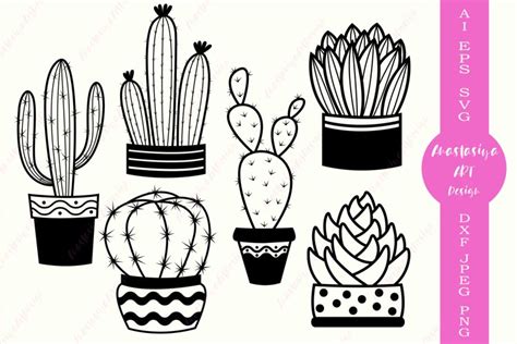 Download Cactus svg, Succulent svg, Monogram cactus svg, Silhouette ...