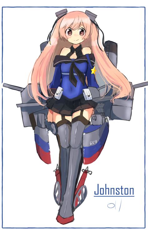 Ma Rukan Johnston Kancolle Kantai Collection Highres 1girl Adapted Turret Artist Logo