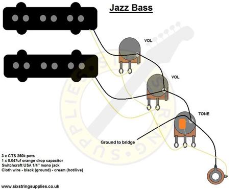 Jazz Bass Wiring Diagram Bass Guitar Pickups Fender Jazz Bass