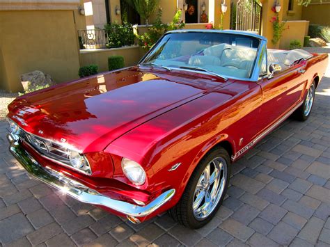 1966 Candy Apple Red Mustang Convertible Mustangvintagecars Red