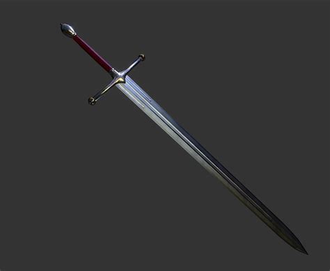 3d Model Game Of Thrones Ned Stark Sword Vr Ar Low Poly Cgtrader