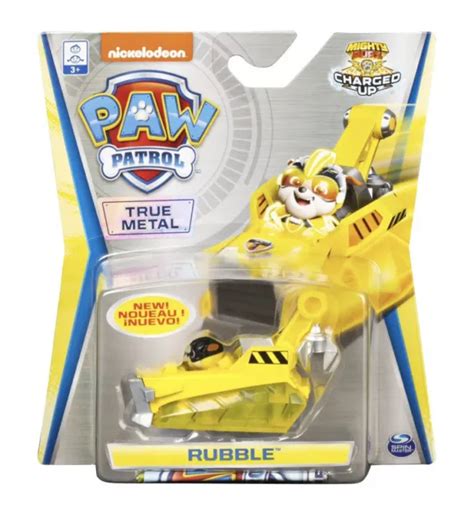 Paw Patrol True Metal Mighty Paws Charged Up Rubble Collectible Die