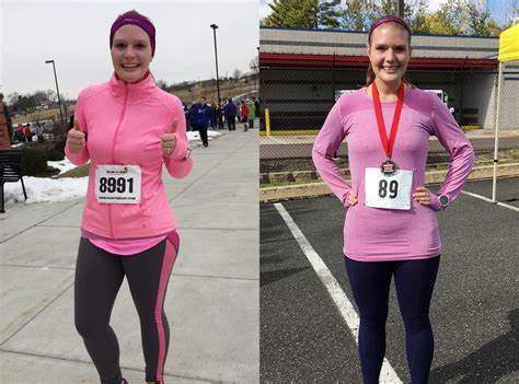 Похудеть с помощью бега до и