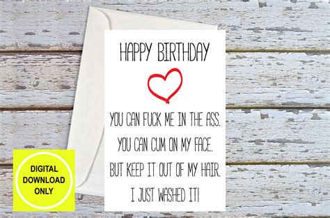 Naughty Birthday Card For Him Sexy Boyfriend Card Dirty Etsy