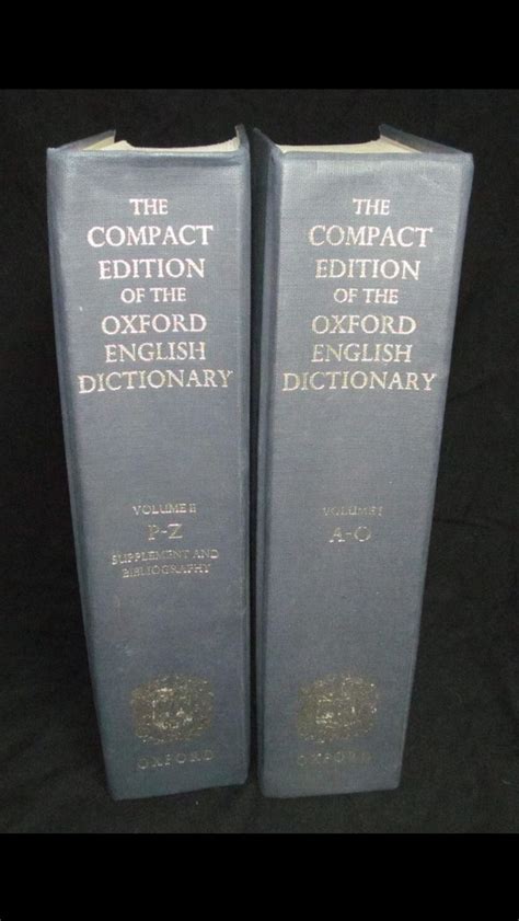 Oxford English Dictionary Compact Edition All 20 Volumes Into 2 2nd