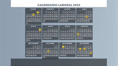 Calendario Laboral 2022 Todos Los Días Festivos Del Próximo Año
