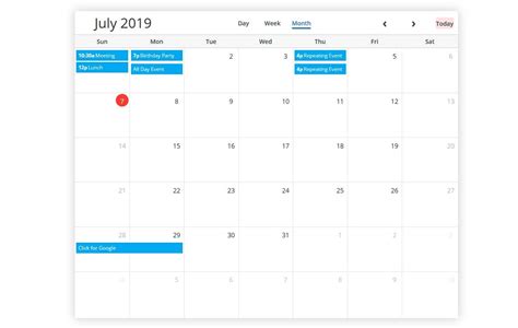 5 Best Free Bootstrap Calendars 2019 Colorlib