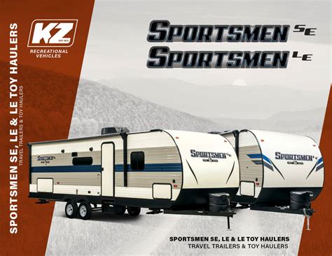 2020 Sportsmen® Le Travel Trailers And Toy Haulers Brochure Kz Rv