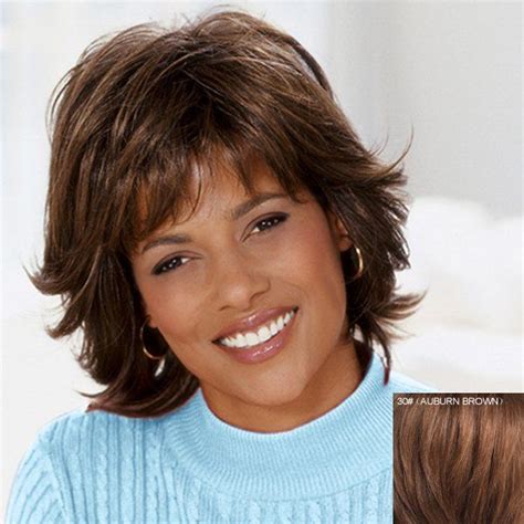 [48 off] spiffy short side bang fluffy wavy capless real natural hair wig for women rosegal