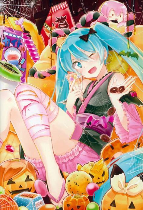 Halloween Day Miku Hatsune Vocaloid Kagamine Rin And Len Manga Girl Anime Manga Anime Art