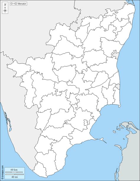 Tamil Nadu Free Map Free Blank Map Free Outline Map Free Base Map