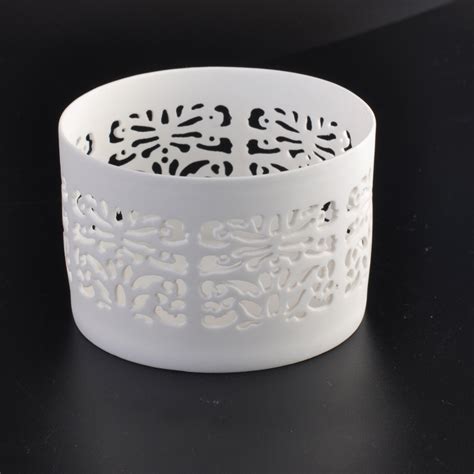 New White Ceramic Votive Holder Candle Jarscandle Holders