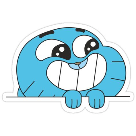 Gumball Smile Stickers By Cooleras Redbubble