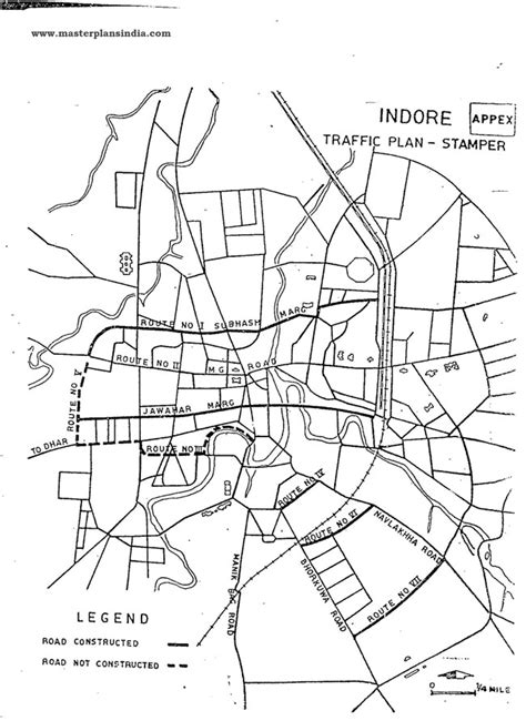Indore Traffic Plan Stamper Map Master Plans India