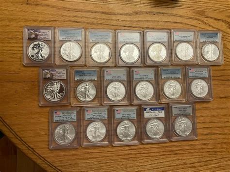 1986 2020 Silver Eagle Coins Ms And Proof Set With Special Anniversary
