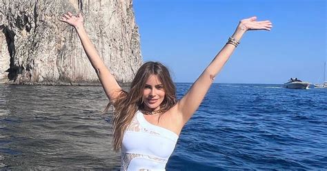 sofia vergara 51 shows off ageless figure in a see through swimsuit on a yacht daily star