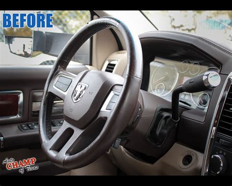 2009 2012 Dodge Ram 1500 2500 3500 Leather Wrap Steering Wheel Cover